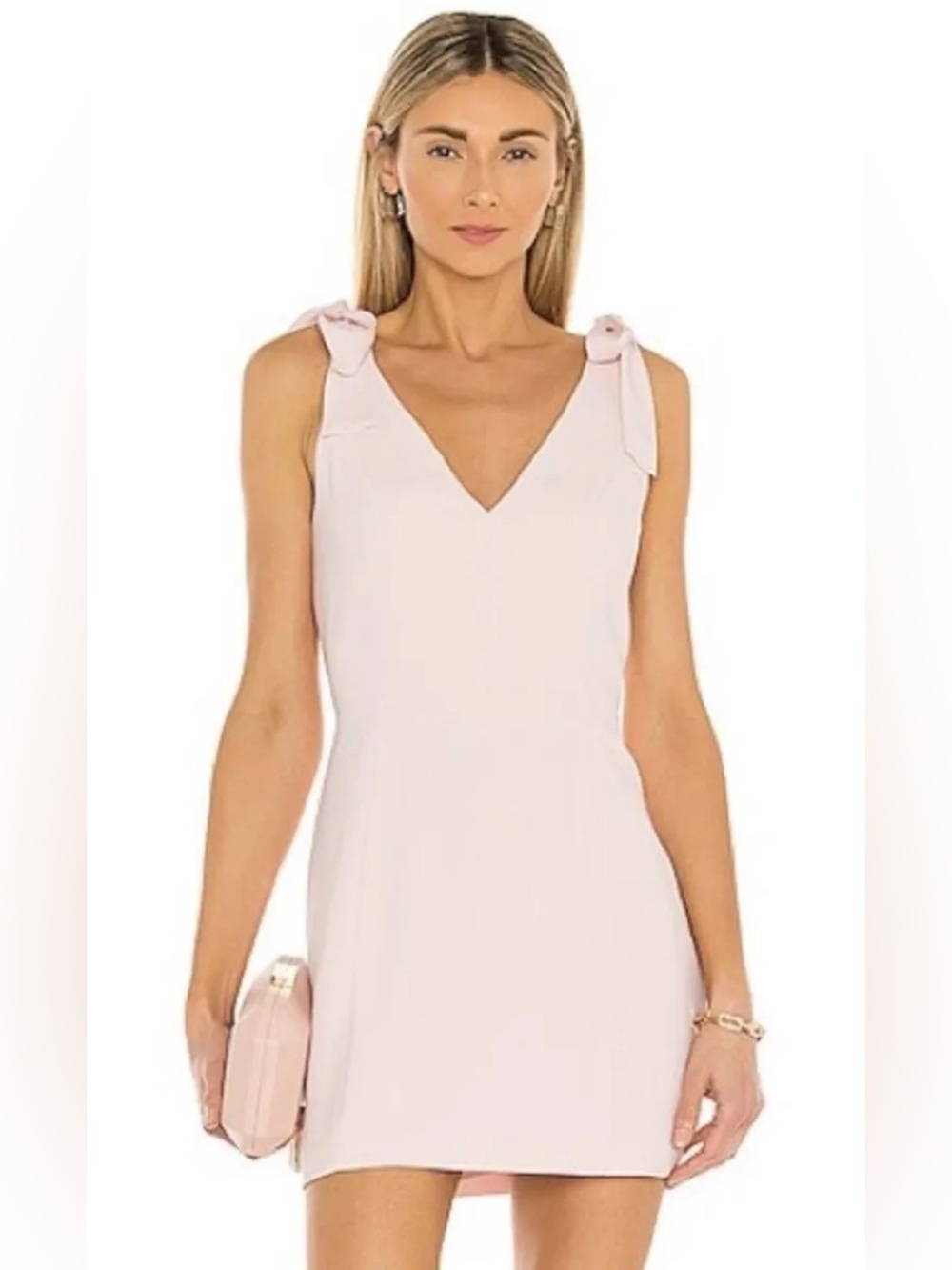 Amanda Uprichard Allora Mini Dress in Blush
